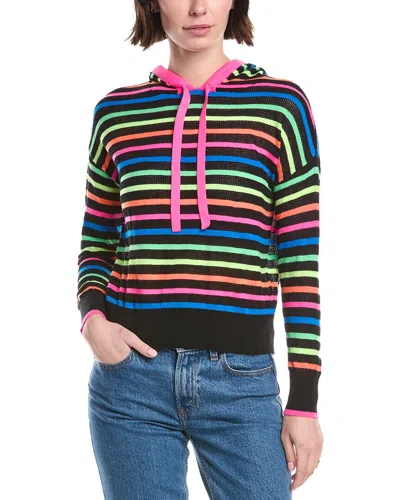 Wispr Rainbow Stripe Silk-blend Hoodie In Multi
