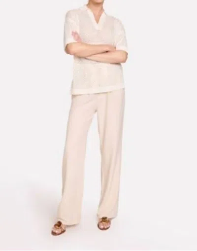 Wispr Relaxed Pointelle Polo In White