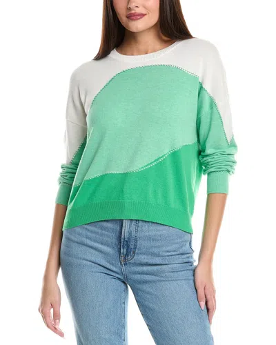 Wispr Riley Wave Silk-blend Sweater In Green