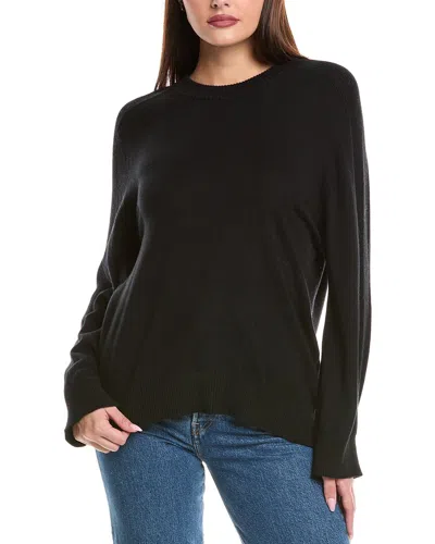 Wispr Saddle Shoulder Silk-blend Sweater In Black