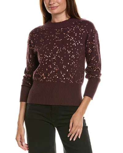 Wispr Scatter Foil Crewneck Sweater In Brown