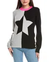Wispr Split Star Silk-blend Sweater In Black
