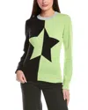 Wispr Split Star Silk-blend Sweater In Green