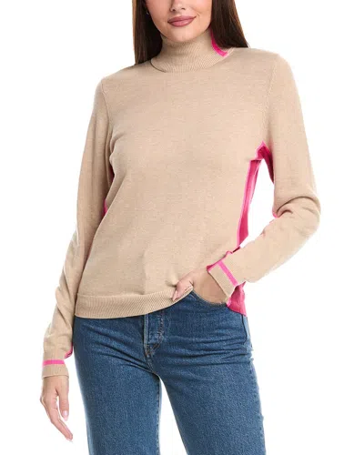 Wispr Sporty Roll Neck Silk-blend Sweater In Neutral