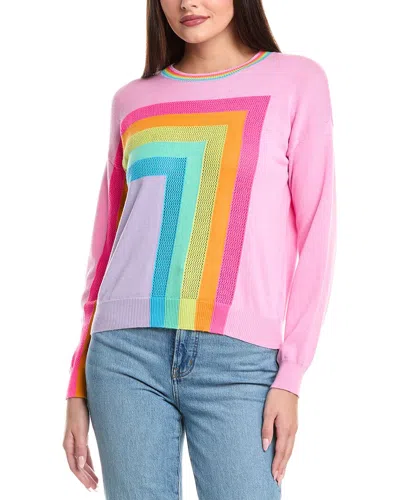 Wispr Square Rainbow Silk-blend Sweater In Multi