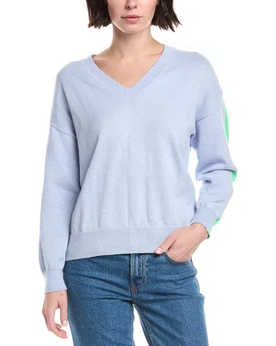 Wispr Summer Stripe Silk-blend Sweater In Blue
