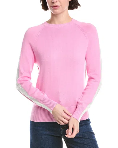 Wispr Summer Stripe Silk-blend Sweater In Pink