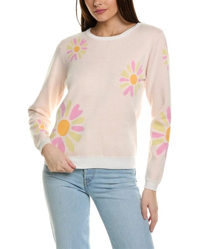 Wispr Sunflower Crewneck Sweater In White