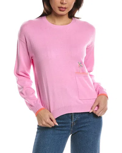 Wispr Sydney Sunset Crewneck Sweater In Pink