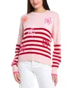 Wispr Violet Floral Silk-blend Sweater In Pink