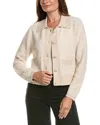 Wispr Wave Print Silk-blend Cami Sweater In Sandshell