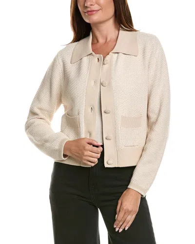 Wispr Wave Print Silk-blend Cami Sweater In Sandshell