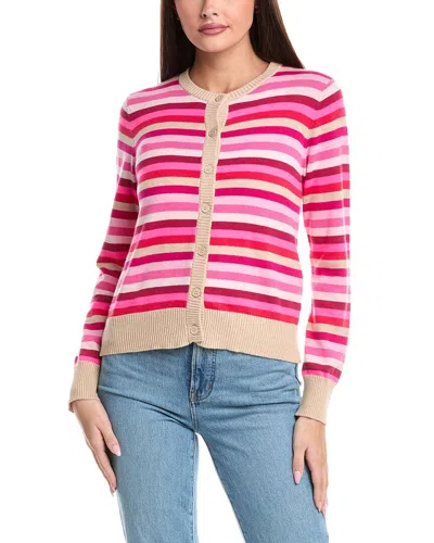Wispr Winter Rainbow Silk-blend Cardigan In Pink
