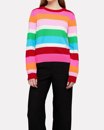WISPR WOMEN'S STRIPE CREW SWEATER IN MULTICOLOR