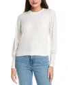 Wispr Zig Zag Bijou Silk-blend Sweater In White