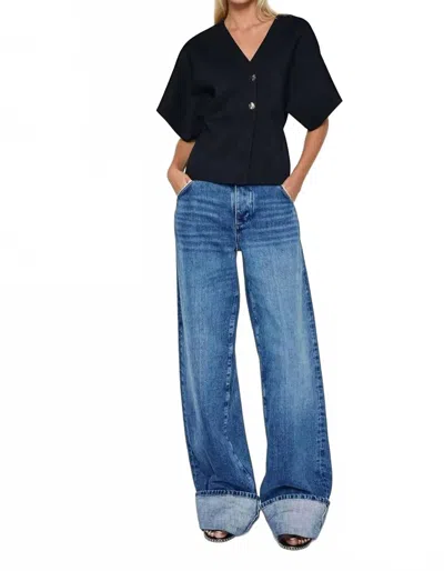 Wisteria Lane Maeve Short Sleeve Knit Cardigan In Black