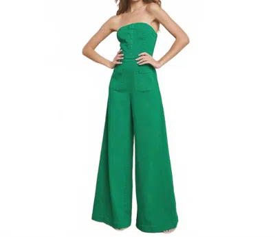 Wisteria Lane Off-shoulder Style Jumpsuit In Green