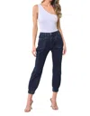 Wisteria Lane Premium Denim Jogger Pants In Dark Denim In Blue