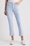Wit & Wisdom Tatum 'ab'solution Frayed High Waist Ankle Flare Jeans In Periwinkle