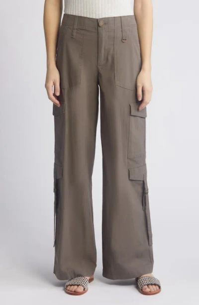 Wit & Wisdom 'ab'solution High Waist Cotton Blend Cargo Pants In Dusty Olive