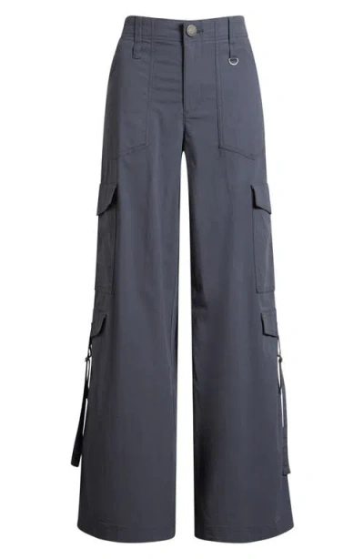 Wit & Wisdom 'ab'solution High Waist Cotton Blend Cargo Pants In Gray