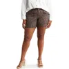 Wit & Wisdom 'ab'solution High Waist Floral Stretch Cotton Shorts In Rustic Rai