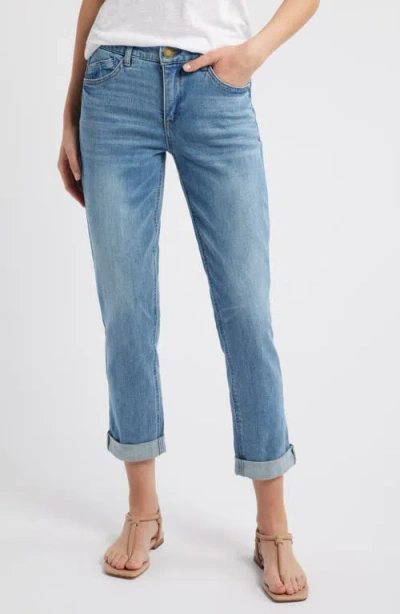 Wit & Wisdom Gemma 'ab'solution High Waist Girlfriend Jeans In Light Blue Artisanal