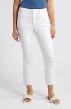 Wit & Wisdom 'ab'solution High Waist Ankle Slim Straight Leg Pants In Optic White
