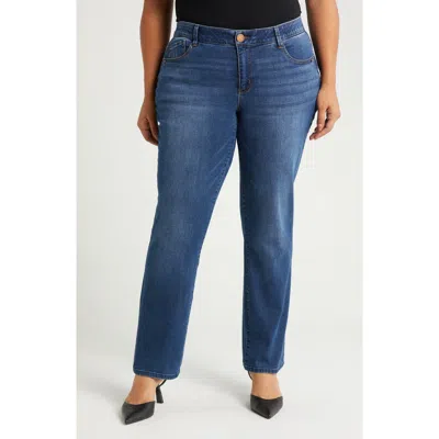 Wit & Wisdom Sawyer Ab'solution High Waist Straight Leg Jeans In Blue