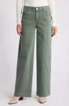 Wit & Wisdom 'ab'solution High Waist Wide Leg Jeans In Agave