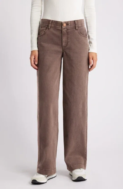 Wit & Wisdom 'ab'solution High Waist Wide Leg Jeans In Washed Mocha