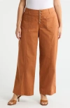 Wit & Wisdom 'ab'solution Skyrise High Waist Exposed Button Fly Wide Leg Pants
