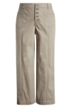 Wit & Wisdom 'ab'solution Skyrise Exposed Button Wide Leg Twill Pants In Moonrock