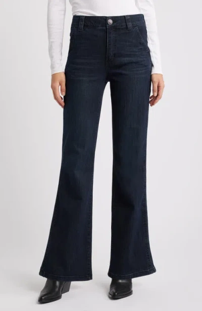 Wit & Wisdom 'ab'solution Skyrise Flare Jeans In Dark Indigo Artisanal