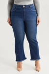 Wit & Wisdom Bennett 'ab'solution Skyrise Frayed Ankle Barely Bootcut Jeans In Blue