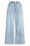 WIT & WISDOM 'AB'SOLUTION SKYRISE FRAYED ANKLE WIDE LEG JEANS