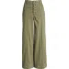 Wit & Wisdom 'ab'solution Skyrise High Waist Exposed Button Fly Wide Leg Pants In Lily Pad