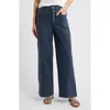 Wit & Wisdom 'ab'solution Skyrise High Waist Exposed Button Fly Wide Leg Pants In Orion Blue