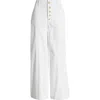 Wit & Wisdom 'ab'solution Skyrise High Waist Exposed Button Fly Wide Leg Pants In White