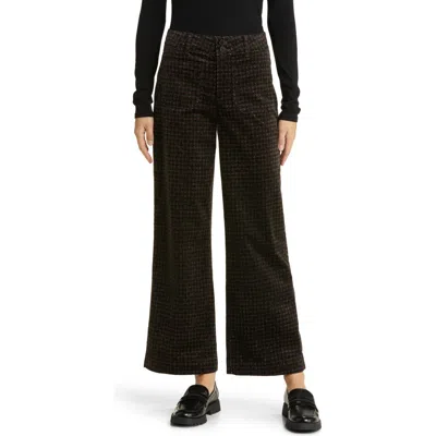 Wit & Wisdom 'ab'solution Skyrise Patch Pocket Wide Leg Pants In Cold Brew/black