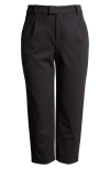 Wit & Wisdom 'ab'solution Skyrise Pleated Ankle Straight Leg Pants In Charcoal Green