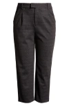 Wit & Wisdom 'ab'solution Skyrise Pleated Ankle Straight Leg Pants In Charcoal Multi