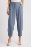 Wit & Wisdom 'ab'solution Skyrise Pleated Barrel Pants In Infinity Blue
