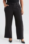Wit & Wisdom 'ab'solution Skyrise Pleated Wide Leg Pants In Black