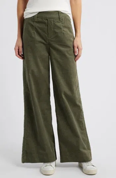 Wit & Wisdom 'ab'solution Skyrise Pull-on Wide Leg Twill Pants In Lily Pad