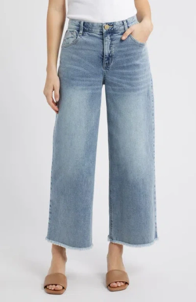 Wit & Wisdom Wyatt 'ab'solution Skyrise Wide Leg Jeans In Light Blue Artisanal