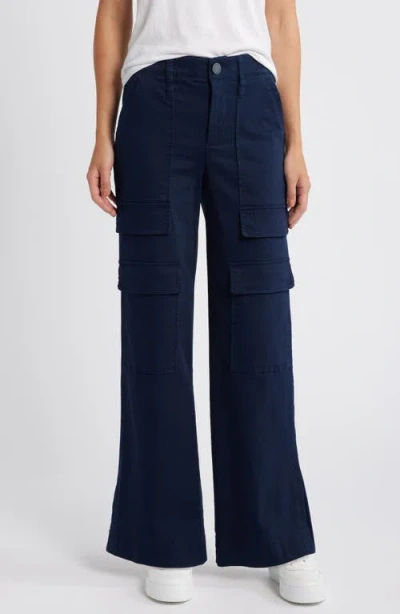 Wit & Wisdom 'ab'solution Skyrise Wide Leg Utility Pants In Navy