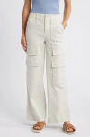 Wit & Wisdom 'ab'solution Skyrise Wide Leg Utility Pants In Pale Stone