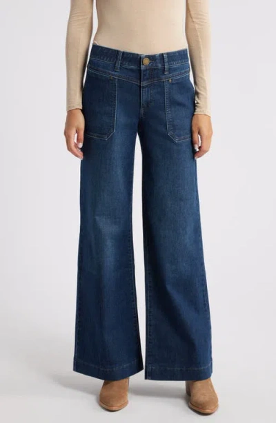 Wit & Wisdom 'ab'solution V-pocket High Waist Wide Leg Jeans In Indigo