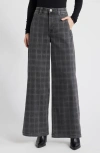 Shop Wit & Wisdom 'ab'solution V-pocket Ultra Skyrise Wide Leg Jeans In Grey/black